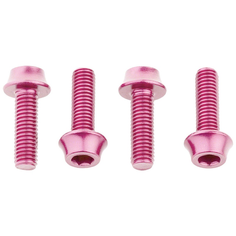 Wolf Tooth Water Bottle Cage Bolts – Set/4 Aluminum Pink