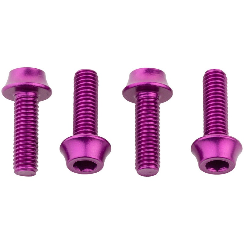 Wolf Tooth Water Bottle Cage Bolts – Set/4 Aluminum Purple