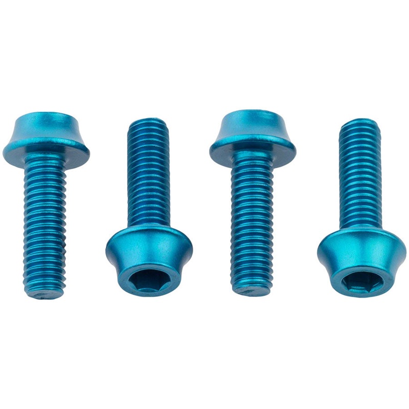 Wolf Tooth Water Bottle Cage Bolts – Set/4 Aluminum Teal