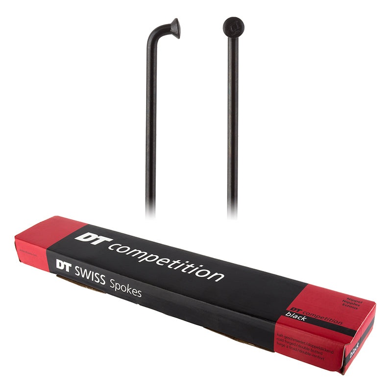 DT Swiss Competition Spoke: 2.0/1.8/2.0mm 276mm J-bend Black Box of 100