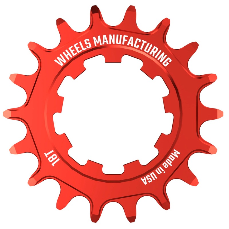 Wheels Manufacturing SOLO-SPEED Cog – 18t Fits SOLO-SPLINE SOLO-XD kits Red