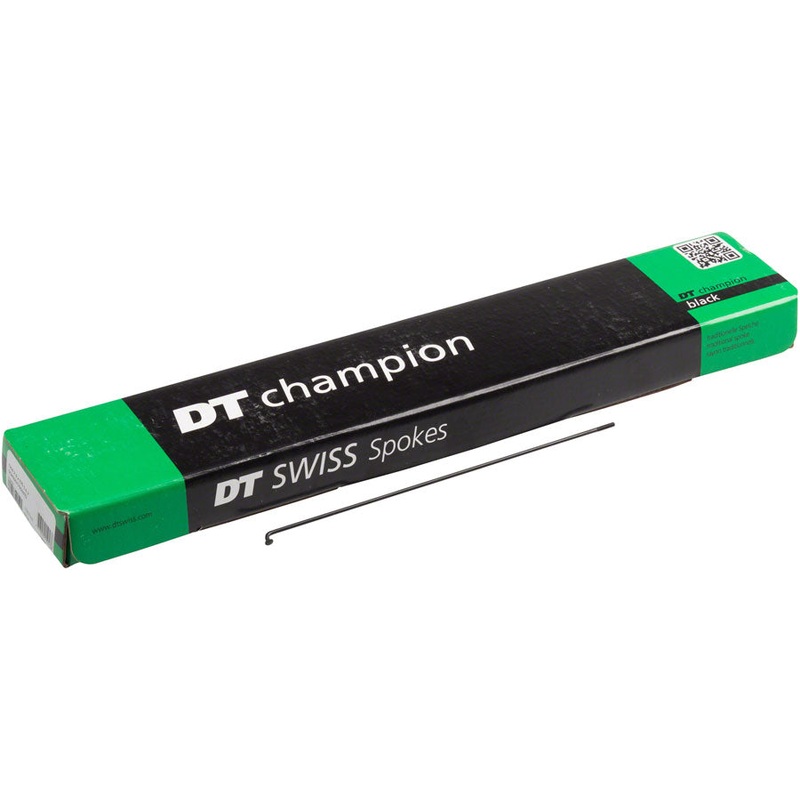 DT Swiss Champion Spoke: 2.0mm 195mm J-bend Black Box of 100