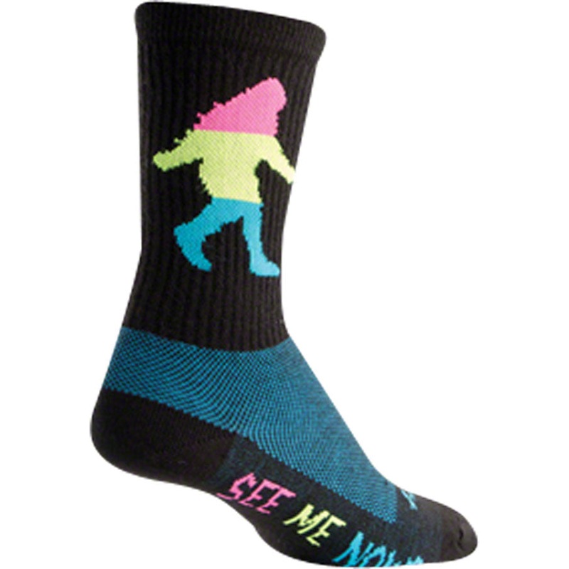 SockGuy Wool Neon Sasquatch Socks – 6 Black Large/X-Large