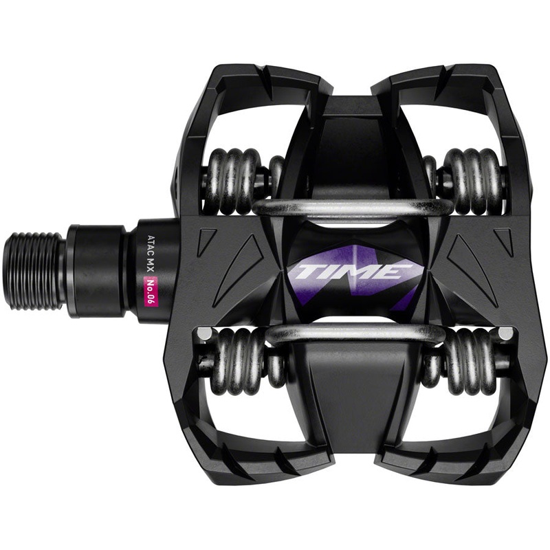 Time MX 6 Pedals – Dual Sided Clipless with Platform Aluminum 9/16 Black B1