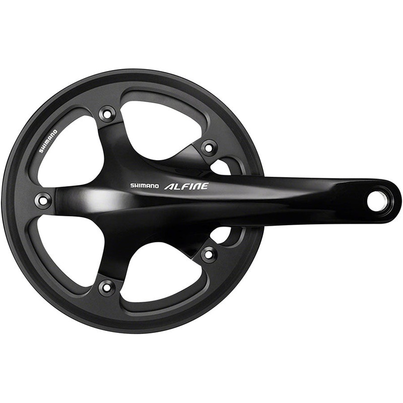 Shimano Alfine FC-S501 Crankset – 170mm 8/9-Speed 130BCD 39t 24mm Hollow Spindle Includes BSA Bottom Bracket BLK