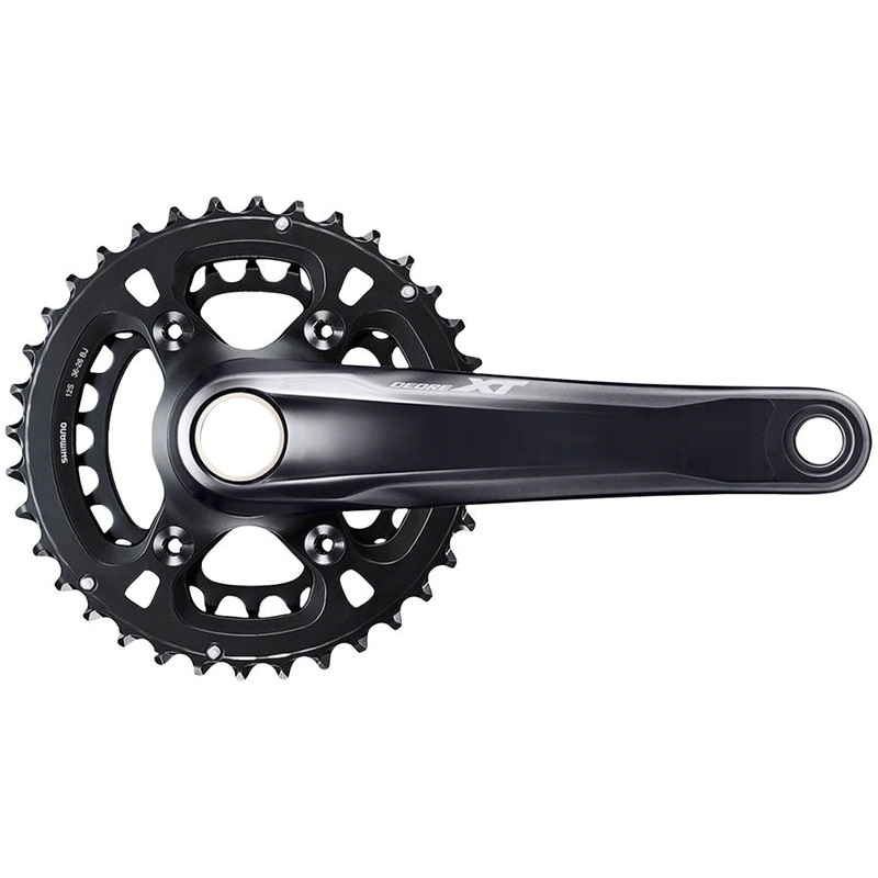 Shimano Deore XT FC-M8100-2 Crankset – 175mm 12-Speed 36/26t Direct Mount Hollowtech II Spindle Interface BLK