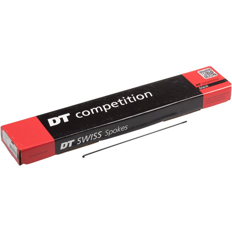 DT Swiss Competition Spoke: 2.0/1.8/2.0mm 258mm J-bend Black Box of 100