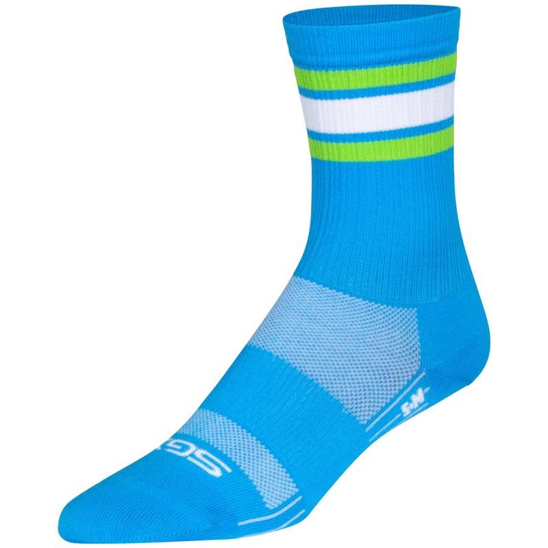 SockGuy SGX Throwback Socks – 6 Blue Small/Medium