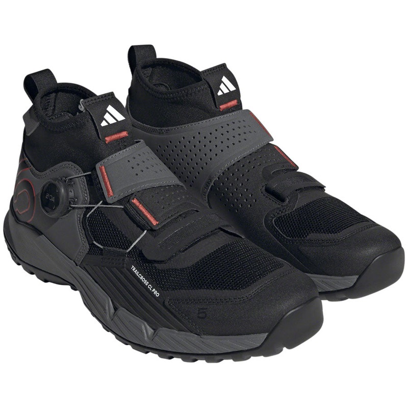 Five Ten Trailcross Pro Mountain Clipless Shoes – Men’s Gray Five/Core BLK/Red 8