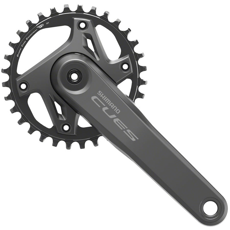 Shimano CUES FC-U6000-1 Crankset – 175mm 9/10/11-Speed 32t Asymmetric 96 BCD Hollowtech II BLK
