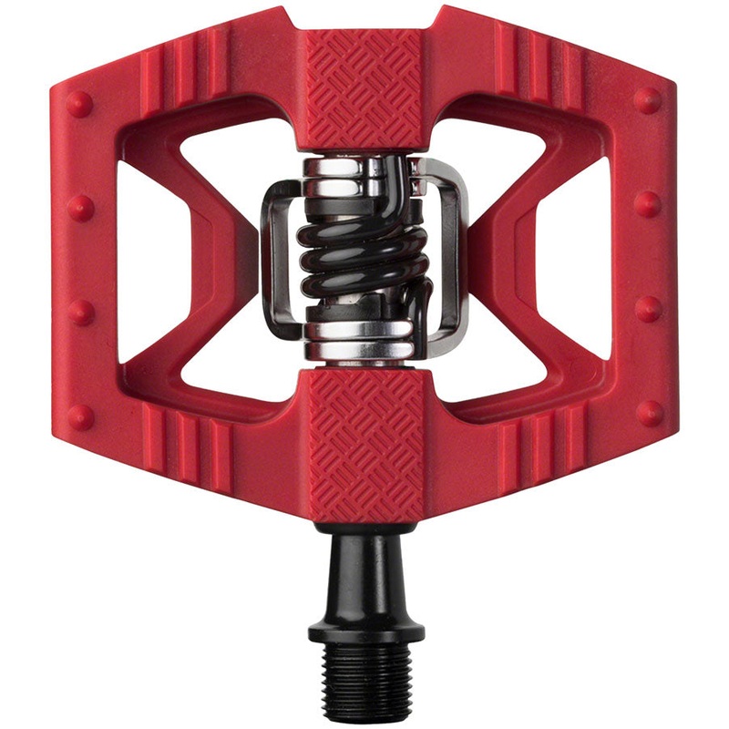 Crankbrothers Double Shot 1 Pedals – Single Side Clipless Platform Composite 9/16 Red