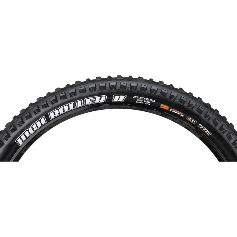 Maxxis High Roller II Tire – 27.5 x 2.8 Tubeless Folding BLK 3C Maxx Terra EXO