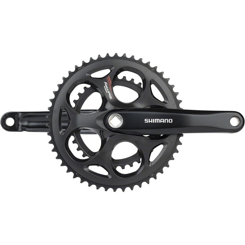 Shimano Tourney FC-A070 Crankset – 170mm 7/8-Speed 50/34t Riveted Square Taper JIS Spindle Interface BLK