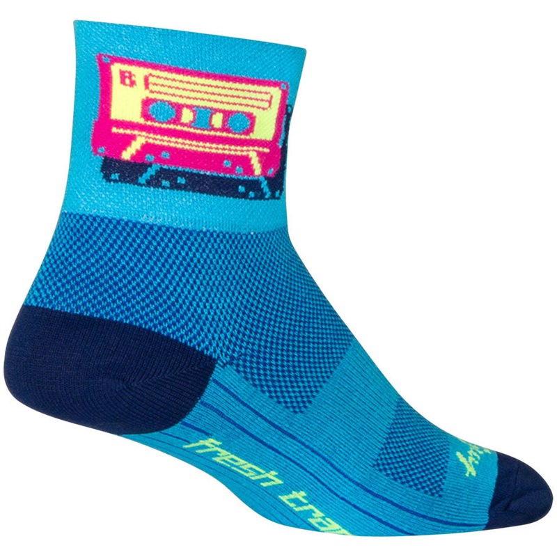 SockGuy Classic Mixtape Socks – 3 Blue/Pink Small/Medium