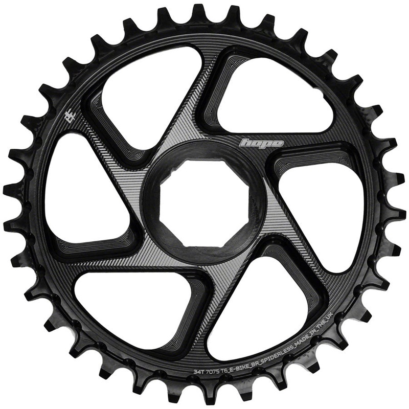 Hope Spiderless Chainring –  34T R22  Ebike  Brose  Black