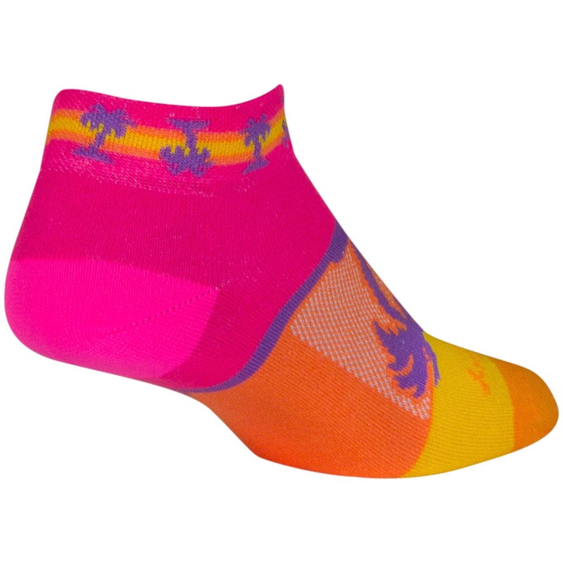 SockGuy Tropical Classic Low Socks – 1 Pink/YLW/Orange Women’s Small/Medium