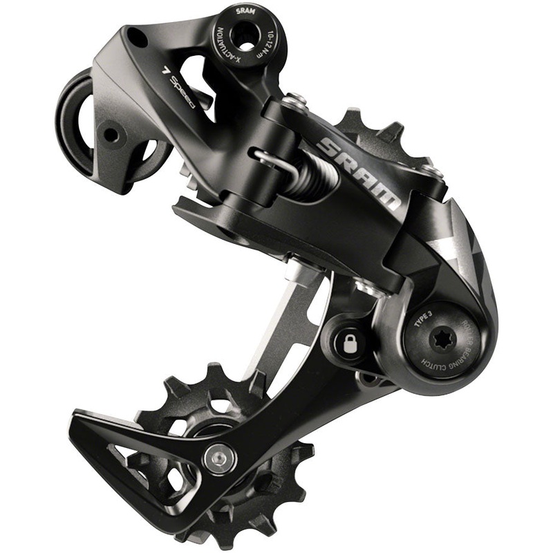SRAM X01 DH Rear Derailleur – 7-Speed Short Cage Black with Clutch A3