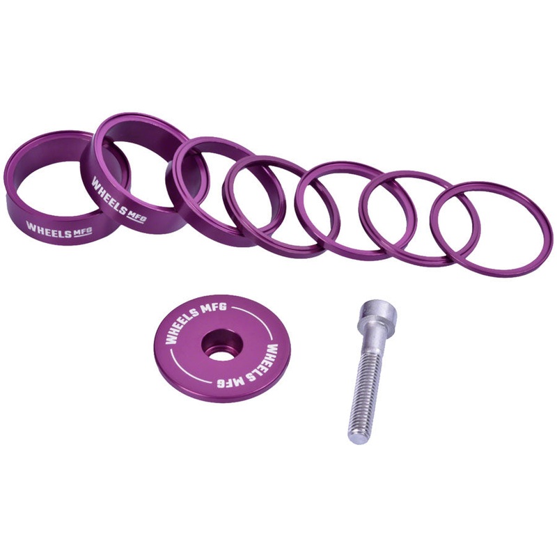 Wheels Manufacturing Essential StackRight Headset Spacer Kit – Purple