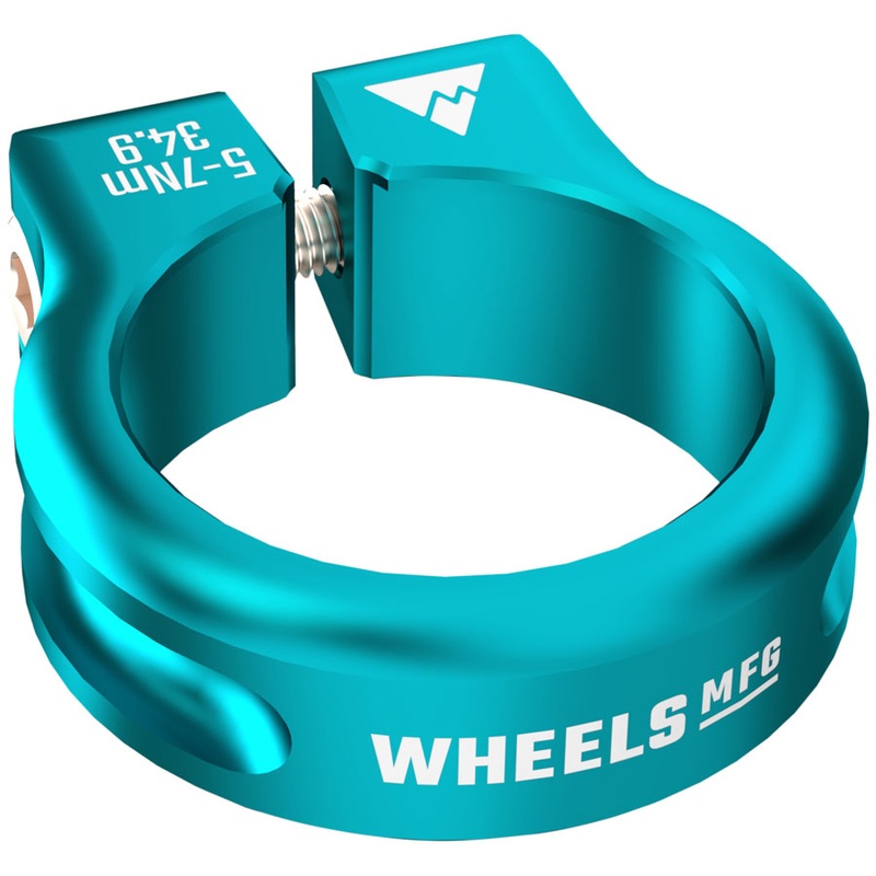 Wheels Manufacturing Seatpost Clamp – 34.9mm Bolt-On Teal