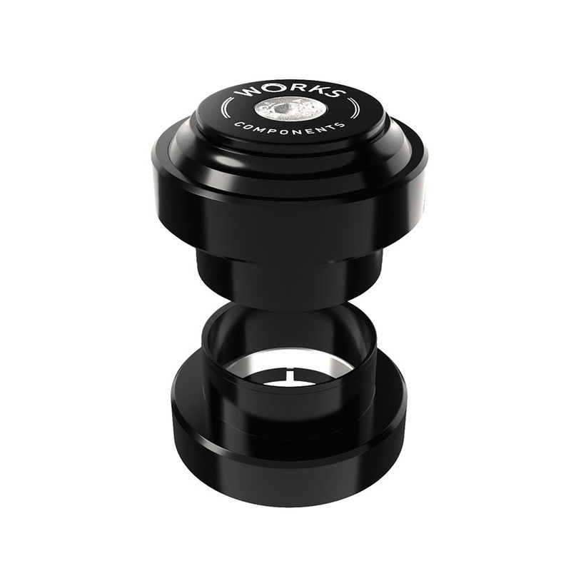 Works Components 1.0 EC34-EC34 Angleset-1 1/8” Headset : EC34/28.6 | EC34/30 External Threadless Complete Black Set 4 117-126mm