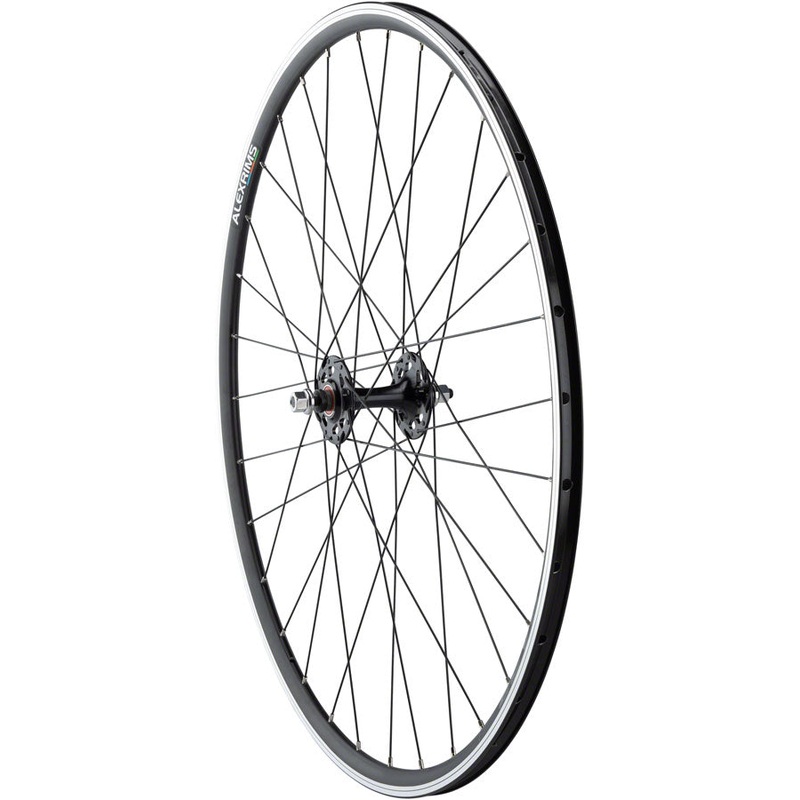 Quality Wheels Value Double Wall Series Track Front Wheel – 700 9×1 Threaded x 100mm Rim Brake BLK Clincher 32H