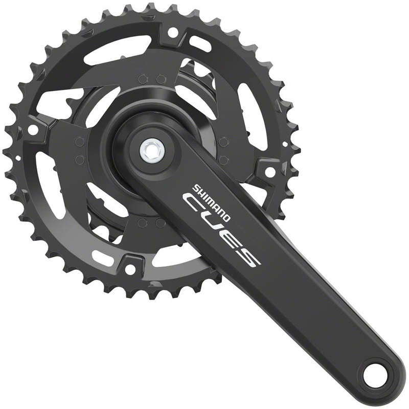 Shimano CUES FC-U4000-2 Crankset – 175mm 9/10/11-Speed 40/26t Riveted Square Taper JIS Spindle Interface BLK