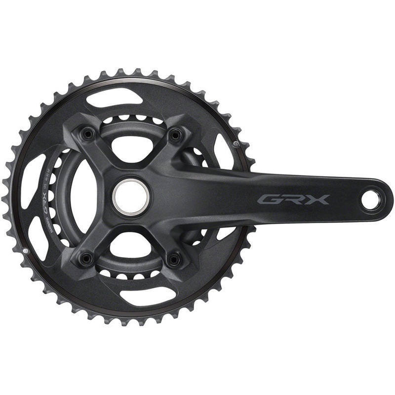 Shimano GRX FC-RX610-2 Crankset – 170mm 12-Speed 46/30t 110/80 BCD Hollowtech II Spindle Interface BLK