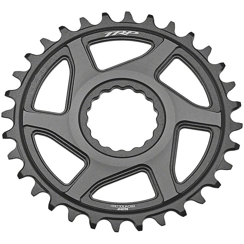 TRP CR-M9050 Boost Direct Mount Chainring – 34t 12-Speed CINCH Mount 3mm Offset 7075-T6 Aluminum Sandblasted BLK/Space Gray