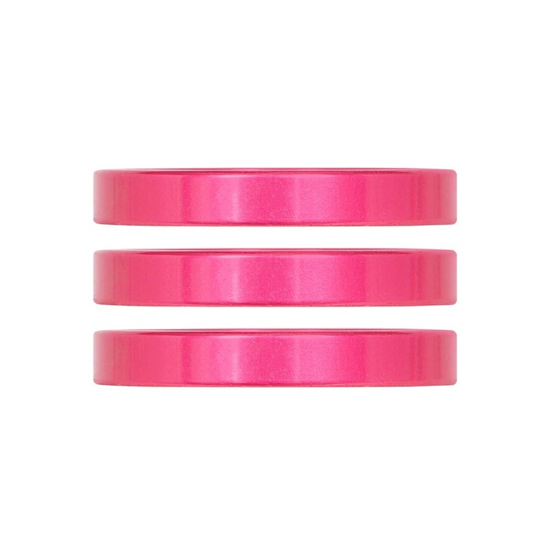 Industry Nine iRiX Headset Spacer 1-1/8” Height: 5mm Aluminum Pink 3pcs