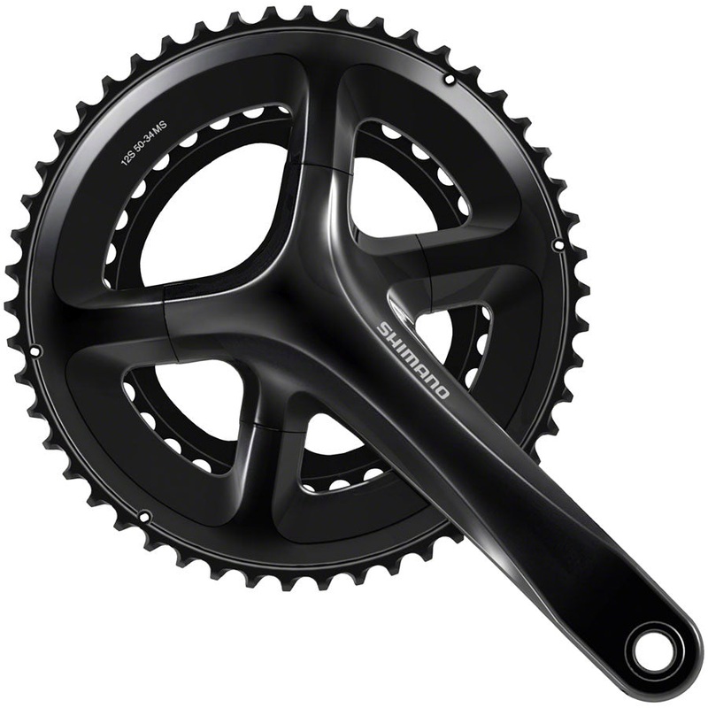 Shimano 105 FC-RS520 Crankset – 170mm 12-Speed 50/34t 110 Asymmetric BCD Hollowtech II Spindle Interface BLK