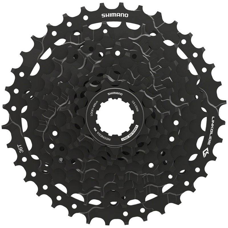 Shimano CUES  CS-LG300-9 Cassette – 9-Speed 11-36t LINKGLIDE Black