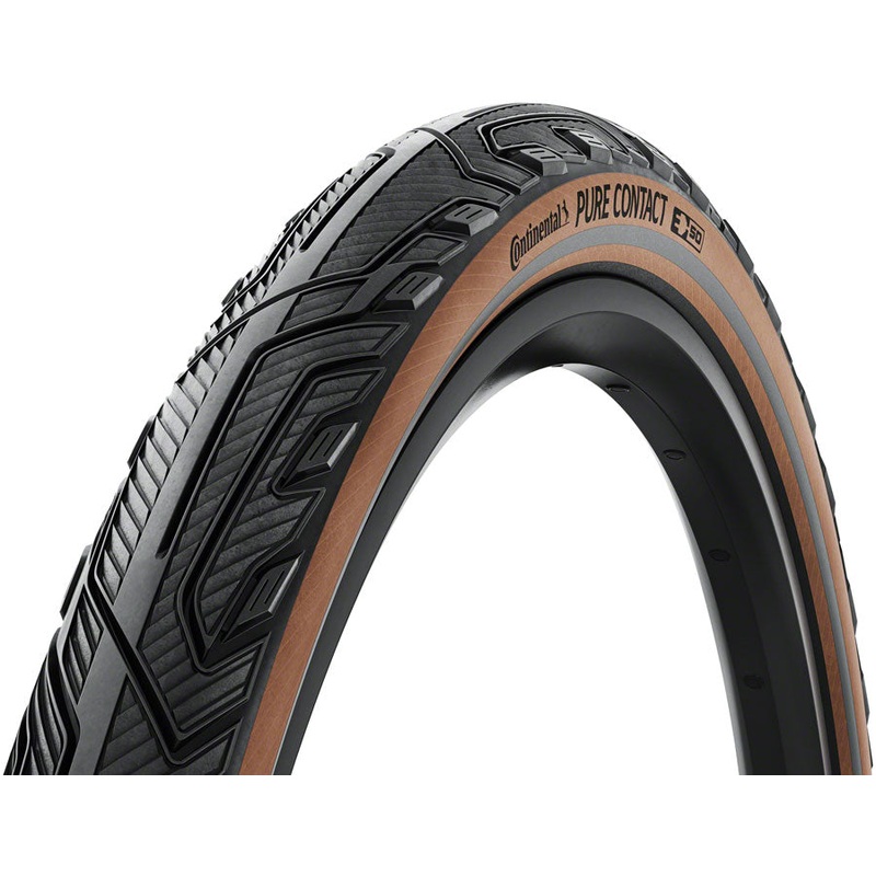 Continental Pure Contact Tire – 700 x 47 Clincher Folding BLK/Coffee/Graphite Reflex Vectran / PolyX Breaker E50