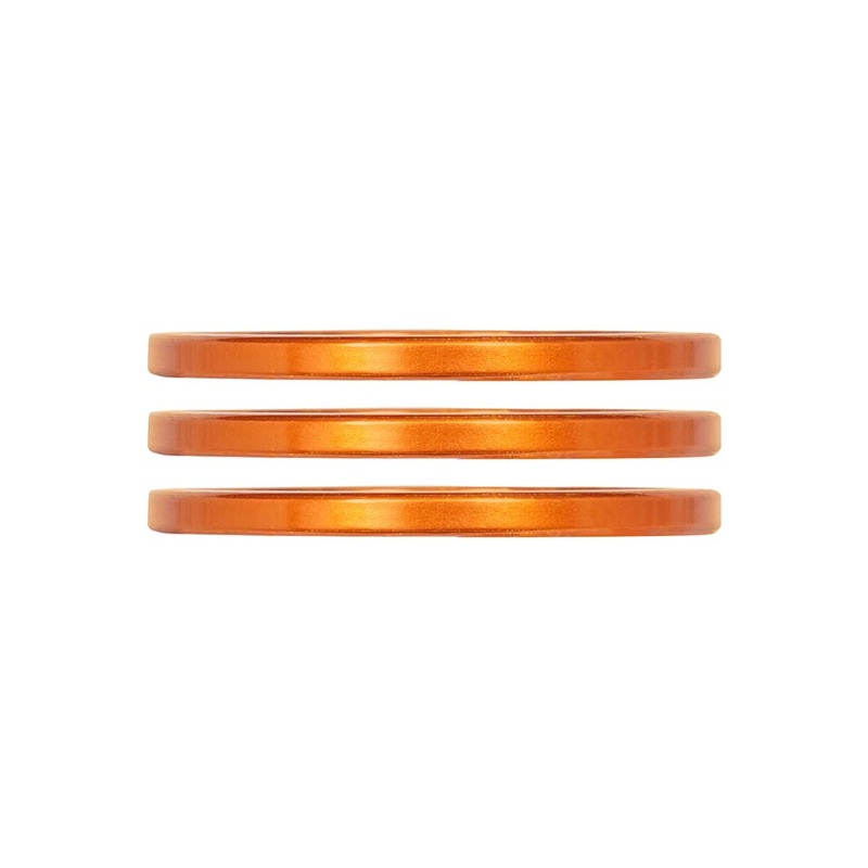 Industry Nine iRiX Headset Spacer 1-1/8” Height: 2.5mm Aluminum Orange 3pcs