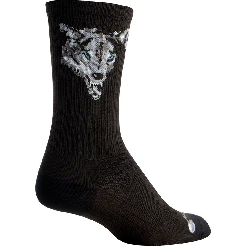 SockGuy SGX Wolf Socks – 6 Black Large/X-Large