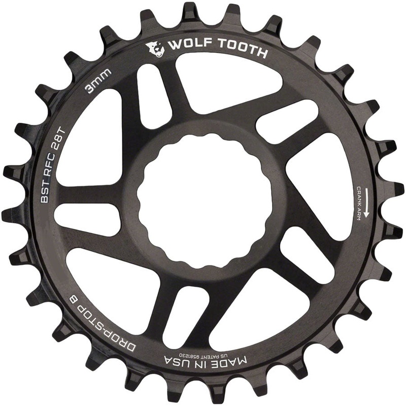 Wolf Tooth Direct Mount Chainring – 28t RaceFace/Easton CINCH Direct Mount Drop-Stop B For Boost Cranks 3mm Offset BLK