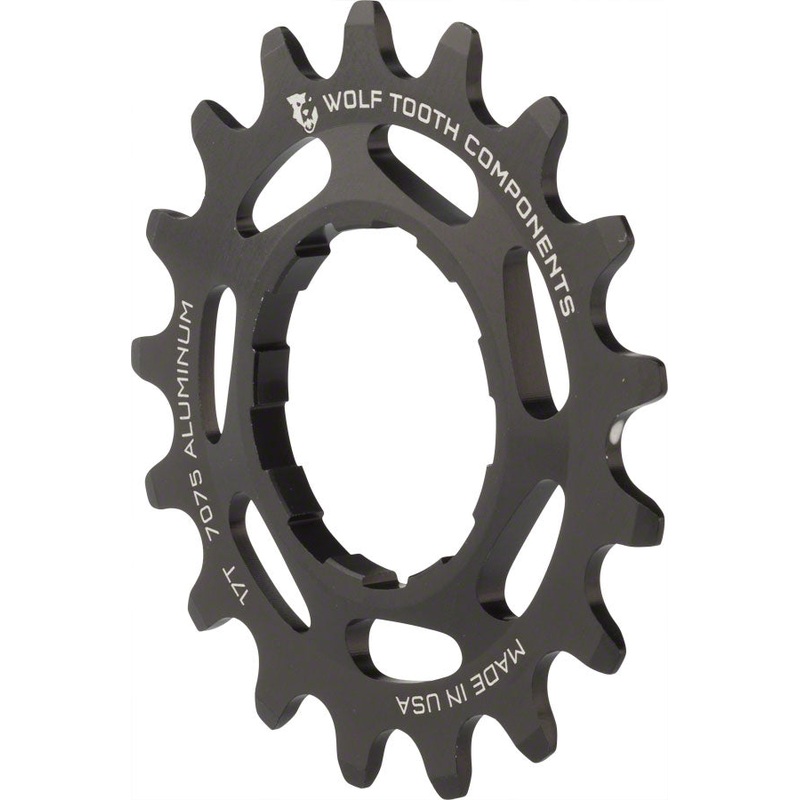 Wolf Tooth Single Speed Aluminum Cog – 17t Compatible 3/32 Chains BLK