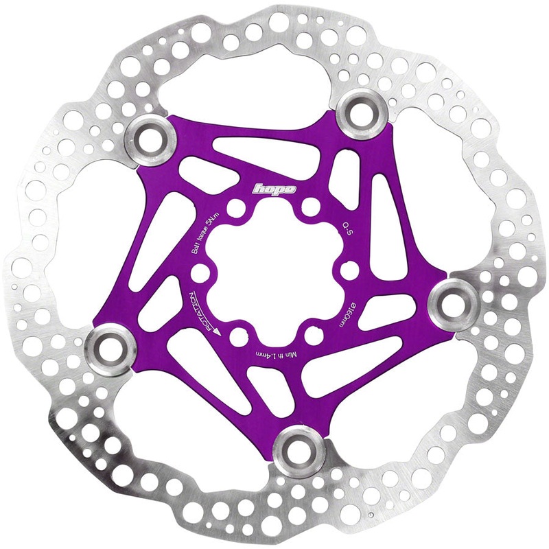 Hope Floating Disc Brake Rotor – 160mm 6-Bolt Purple