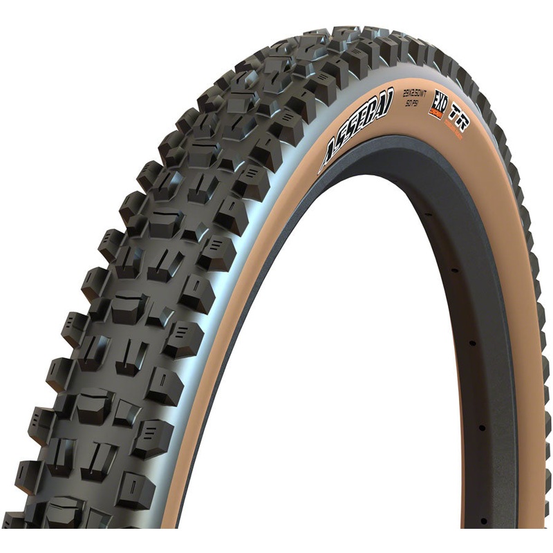 Maxxis Assegai Tire – 29 x 2.6 Tubeless Folding Black/Tan EXO