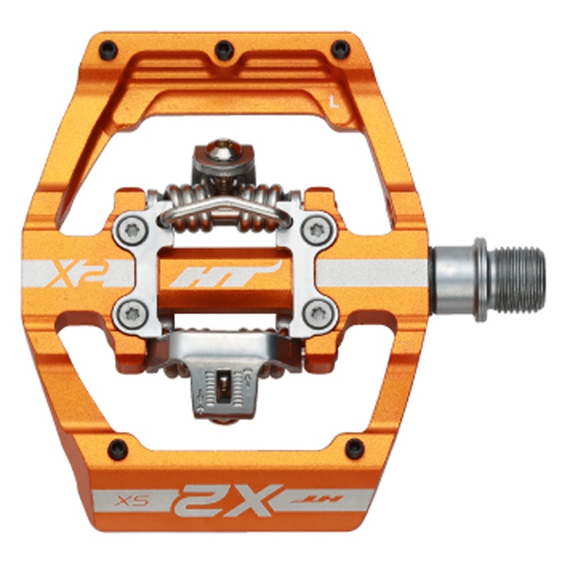 HT Pedals X2-SX Clipless Platform Pedals CrMo – Orange