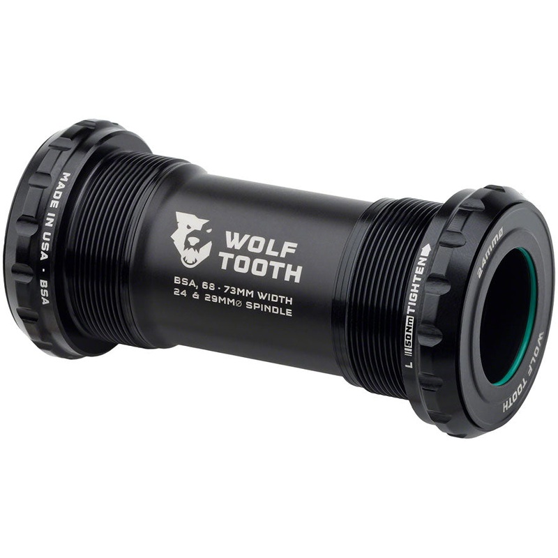 Wolf Tooth Bottom Bracket – English (BSA) 68/73mm For 24mm Spindle Black
