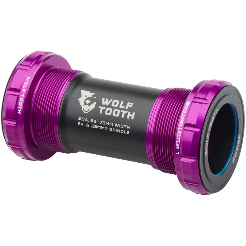 Wolf Tooth Bottom Bracket – English BSA 68/73mm For 29mm Spindle Ultraviolet Purple
