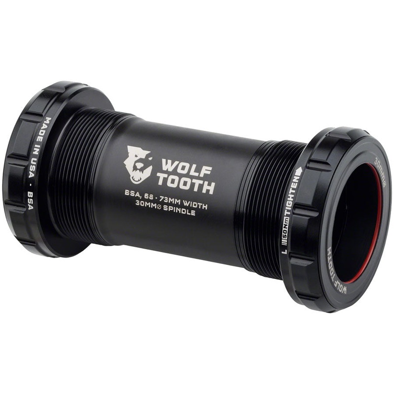 Wolf Tooth Bottom Bracket – English (BSA) 68/73mm For 30mm Spindle Black