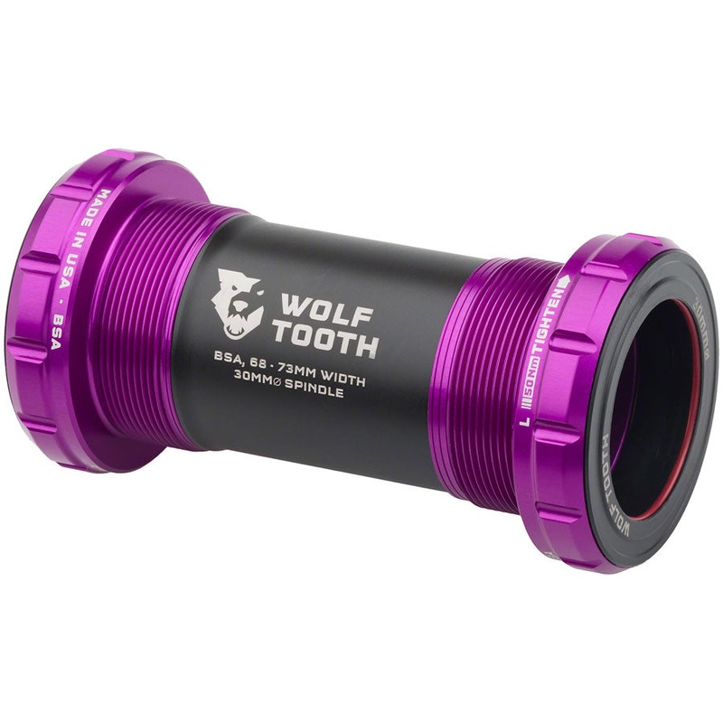 Wolf Tooth Bottom Bracket – English BSA 68/73mm For 30mm Spindle Ultraviolet Purple