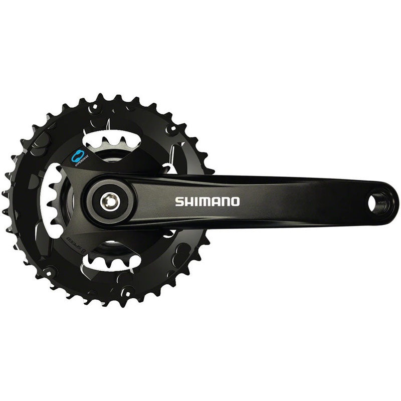 Shimano FC-M315-B2 Crankset – 170mm 7/8-Speed Riveted JIS Square Taper Spindle Interface 51.8mm Chainline BLK