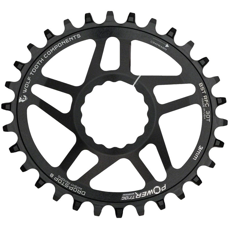 Wolf Tooth Elliptical Direct Mount Chainring – 30t RaceFace/Easton CINCH Direct Mount Drop-Stop B For Boost Cranks 3mm Offset BLK