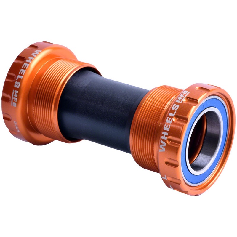 Wheels Manufacturing BSA Bottom Bracket – Shimano Hollowtech II Spindle ABEC 3 Orange