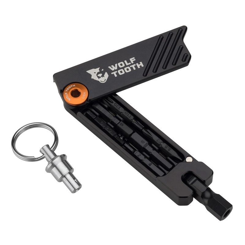 Wolf Tooth 6-Bit Hex Wrench Multi-Tool with Keyring – Orange
