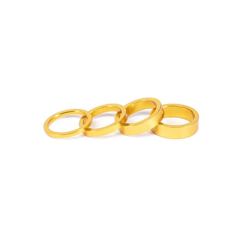 Salt Headset Spacer Headset Spacer 1-1/8” Height: 3mm/5mm/8mm/10mm 6061-T6 Aluminum Gold