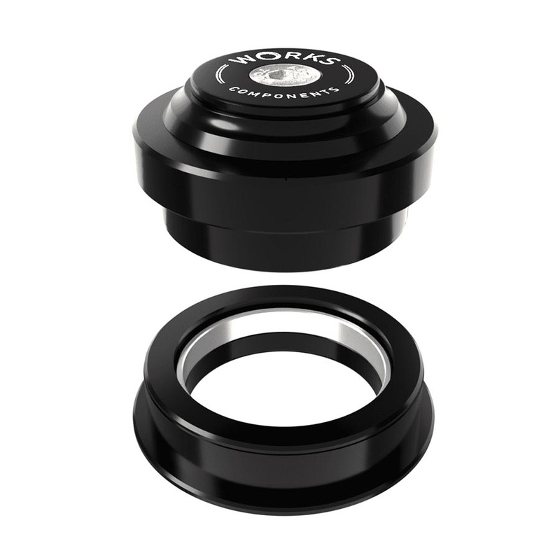 Works Components 1.0deg EC44-ZS56 Angleset Angle Headset 1.0 110-119mm EC44/28.6 | ZS56/40 ZS External threadless Complete Black
