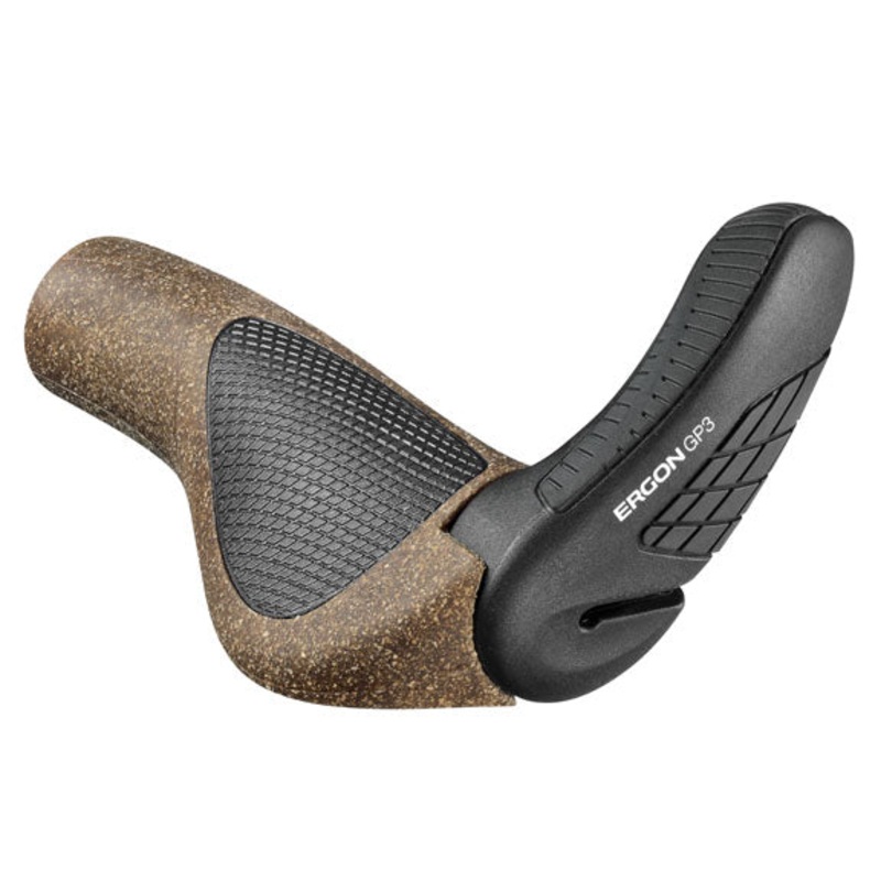 Ergon GP3 BioKork Grips – Lock-On Large Black/Tan